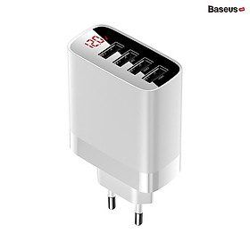 Mua Củ sạc đa năng 4 cổng USB Baseus Mirror Lake Digital Display ( 30W  4 Ports USB  Travel Charger) Hàng chính hãng