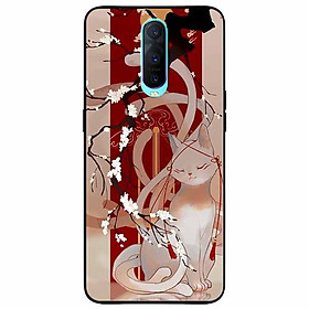 Ốp lưng in cho Oppo R17 Pro Mẫu Mèo Cành Hoa Đào