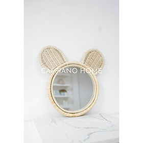 Gương mây hình gấu màu trắng xinh xắn trang trí decor nhà cửa, gương soi, gương tiện dụng treo phòng tắm | Cappiano Hom