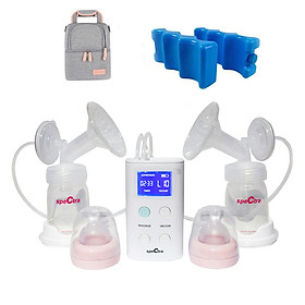 Máy Hút Sữa Spectra 9Plus va 01 balo giữ nhiệt 2 tầng và 02 thanh đá khô