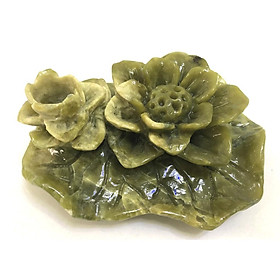 Hoa sen ngọc Serpentine 100% đá ngọc tự nhiên rất sang trọng và độc đáo và thẩm mỹ cao