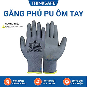 Mua Găng tay đa năng Deltaplus VE702PG phủ PU mềm mại  linh hoạt  ôm tay  co giãn  chống trơn trượt  bao tay bảo hộ cơ khí  kỹ thuật (xám) - Nitrile Glove VE702PG