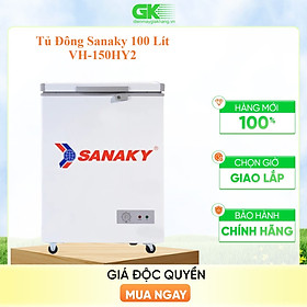 Mua TỦ ĐÔNG MINI SANAKY 100 LÍT VH-150HY2 NHÔM (R600A) - HÀNG CHÍNH HÃNG - CHỈ GIAO HCM