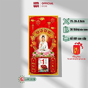 Mua Lịch gỗ Phật Quan Âm IMWI LGV2320 - Lịch phật giáo treo tường
