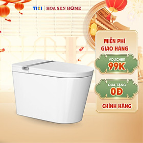 Mua Bồn cầu thông minh TUSLO E002 Luxury lớp phủ men cao cấp  thiết kế bo tròn góc cạnh  công nghệ cảm biến hiện đại - Hoa Sen Home - Hàng chính hãng