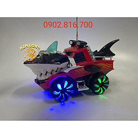 Đồ chơi lồng đèn trung thu cho bé trai hình XE ĐUA cá mập tặng pin có đèn và nhạc quà tặng trung thu
