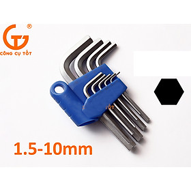 Mua Bộ lục giác thuần 9 cây hệ mét 1.5-10mm ngắn 20219MR