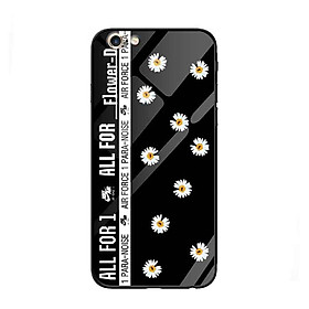 Ốp lưng kính cường lực cho iPhone 6 Plus /6s Plus Nền Hoa Cúc x Air - Hàng Chính Hãng