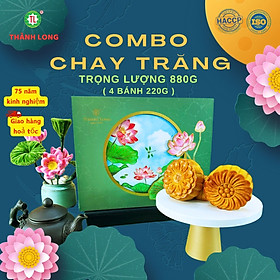 Hộp 4 Bánh Trung Thu Chay 220g - Thành Long Combo Chay trăng 880g - tặng 1 hộp trà - VIỆT NAM