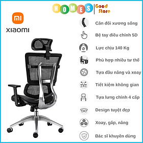 Mua Ghế Xoay Công Thái Học Cao Cấp XIAOMI HBADA HDNY189SB Lưng Kép Đệm 5D  Tựa Tay Điều Chỉnh 5D  Tựa Lưng Chỉnh 4 Cấp  Bác Sĩ Khuyên Dùng - Hàng Chính Hãng