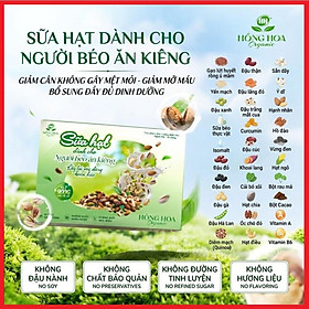 Sữa hạt dành cho người Béo Ăn Kiêng Hồng Hoa Organic 36gói/ 900gr – Hỗ trợ giảm thể trọng tại nhà theo Thực Dưỡng; Thuần Chay; Không đậu nành