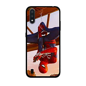 Ốp Lưng in cho Samsung Galaxy A01 Mẫu Nhện Cầm Điện thoại - Hàng Chính Hãng