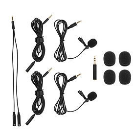 Lavalier Microphone, Hands Free Clip-on Lapel Mic with Omnidirectional Condenser for Podcast, Recording, DSLR,Camera, Smartphone, PC,Laptop