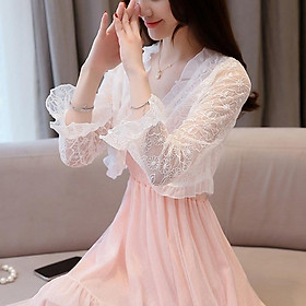 Áo khoác ren tà ngắn 11 c114