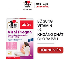 Viên uống bổ sung Vitamin và khoáng chất cho bà bầu Doppelherz Aktiv Vital Pregna (Hộp 30 viên)