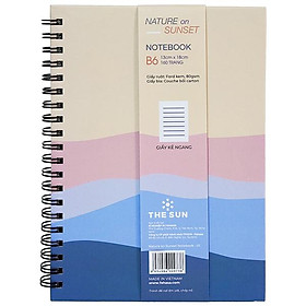 Sổ Lò Xo B6 - Kẻ Ngang 160 Trang 80gsm - Nature On Sunset - The Sun 01