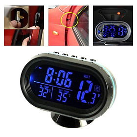 Car Digital Thermometer Clock Voltmeter LED Backlight LCD Monitor Battery Meter Digital Clock