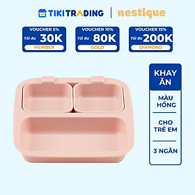 Khay ăn trẻ em cao cấp 3 ngăn hiệu Nestique N-12