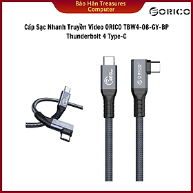 Mua Cáp Sạc Nhanh Truyền Video ORICO TBW4-08-GY-BP Thunderbolt 4 Type-C USB 4.0 100W PD 40Gbps 8K60HZ cho DELL IPAD MacBook Pro - Hàng Chính Hãng