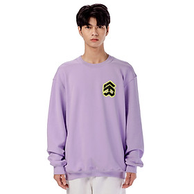 Áo Sweater 5THEWAY Tay Dài Tím aka /stroke/ BIG LOGO SQUARE SWEATER in PASTEL LILAC
