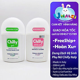 Dung dịch vệ sinh phụ nữ Chilly Gel - Se se lạnh, bùng tươi mát - số 1 tại Italy - (200ml/chai)