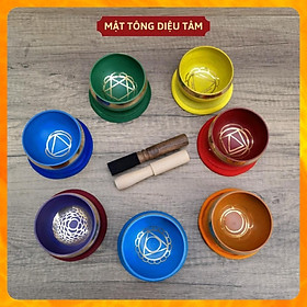 Mua Bộ chuông xoay 7 màu 7 luân xa chuông bát xoay Tây Tạng Nepal chiếc bát biết hát đồ thờ cúng phong thủy - shop Diệu Tâm
