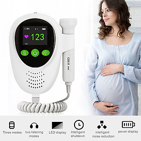 Ultrasound Doppler Fetal Heart Rate Monitor Potable Baby Heart Detector Fetus-voice Meter Prenatal Heart Beat Detector