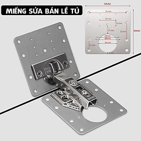 Mua Miếng Tấm Pát Pad Thép Vuông Sửa Bản Lề Tủ Cửa Gỗ Lỗ Vít Door Hinge Repair Kit