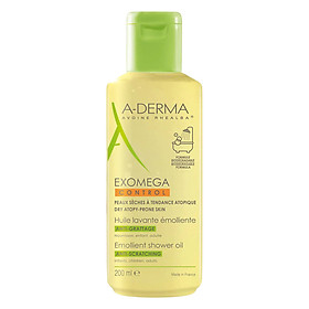 Dầu Làm Sạch Da A-Derma Cho Da Viêm Cơ Địa Đến Da Rất Khô Exomega Control Shower Oil (200ml)