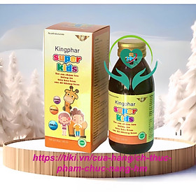 Siro tăng miễn dịch cho trẻ Kingphar Super Kids Vinh Thịnh Vượng VV, hộp 125ml, giúp ăn ngon, hạn chế táo bón