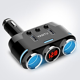 Adapter Sạc Điện Thoại Trên Xe Hơi Hai Cổng USB 3.1A YANTU