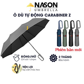Mua Ô tự động 2 chiều móc treo độc đáo Nason Umbrella Carabiner Z siêu tiện lợi Vải siêu chống thấm nước tay cầm nhựa cao cấp