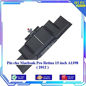 Pin cho Macbook Pro Retina 15 inch A1398 ( 2012 ) - Hàng Nhập Khẩu 