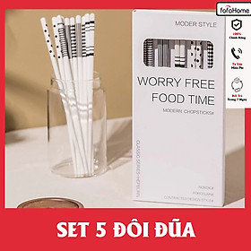 Mua Set 5 Đôi Đũa Ăn Cơm Sợi Thủy Tinh Cao Cấp  Đũa Sợi Thuỷ Tinh Chống Mốc Kháng Khuẩn Chịu Nhiệt Cao Kiểu Dáng Hiện Đại