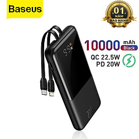 Mua Pin Sạc Dự Phòng 10000mah 22.5W Baseus Tích Hợp Dây Cáp Sạc Nhanh Type C Và IP - Hàng Chính Hãng