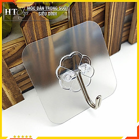 Mua Bộ 10 móc dán tường HT SYS - Móc dán tường siêu dính  siêu chắc  siêu chịu lực - Màu trong suốt - 6cmx6cm