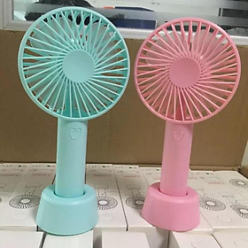 Mua Quạt Mini Tích Điện Cầm Tay Có Đế Để Bàn - GDHN Loại Tốt