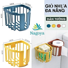 Giỏ Nhựa Đa Năng , Giỏ Đựng Cuộn Giấy Vệ Sinh, Dụng Cụ Rửa Bát Gắn Tường Tiện Dụng