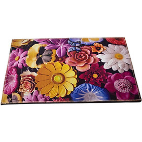 Mua Thảm Lót Sàn Chùi Chân Họa Tiết 3D (60x40cm) Hoa Đá Sắc Màu
