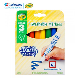 Bộ 8 màu bút lông có thể rửa được My First Crayola 8ct Washable Markers