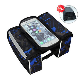 Túi xe đạp,túi ống trước túi khung trước xe dạp chống nước,túi đựng điện thoại treo sườn xe đạpm,cảm ứng cho điện thoại