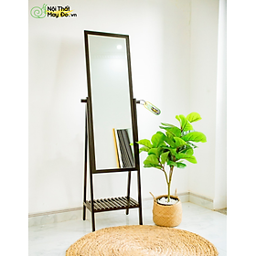 Mua Gương Soi Toàn Thân Liền Kệ - A Mirror Shelf - Có Kệ Nhỏ Chứa Đồ Tiện Lợi - Khung Gỗ Tự Nhiên - Dễ Di Chuyển - Có 3 màu lựa chọn