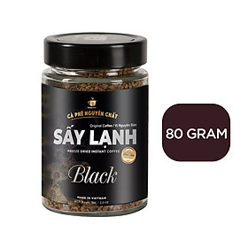 Hình ảnh Cà phê Hòa Tan Sấy Lạnh BLACK 80Gr Gu Đậm Đà, tinh chất cafe rang xay nguyên chất, tiện lợi, dùng liền từ Message Coffee 