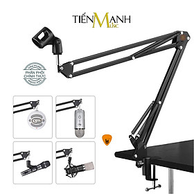 Hình ảnh Chân Micro Kẹp Bàn Thu Âm LiveStream Arm Dr.MIC NB35 - Giá đỡ đế Mic Standard NB-35 Microphone Hàng Chính Hãng - Kèm Móng Gẩy DreamMaker