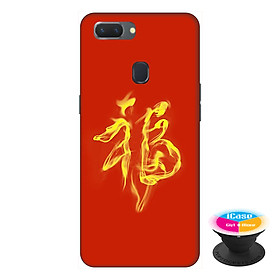 Ốp lưng điện thoại Oppo A5S hình Họa Tiết Vàng tặng kèm giá đỡ điện thoại iCase xinh xắn - Hàng chính hãng