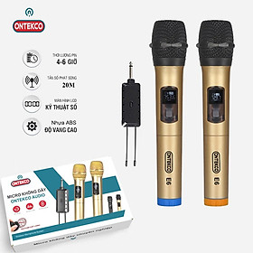 Mua Bộ micro đôi ONTEKCO E6 hút âm  chống hú cục thu nhỏ gọn 