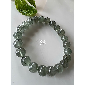 Vòng Tay Nữ Đá Thạch Anh Tóc Xanh Tự Nhiên 9li 9mm đẹp màu xanh nhẹ tươi hợp nữ Mạng Thủy mạng Mộc mạng Hỏa đeo ạ