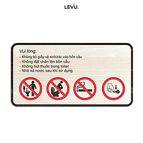 Mua Bảng gỗ nội quy giữ sạch buồng vệ sinh chung LEVU BG08 cao cấp dán tường