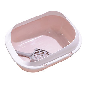 Kitty Litter Pan Kitten Toilet Open Top Pet Litter Tray Cat Litter Basin with High Side Cat  Litter Tray for Dog Easy to Clean