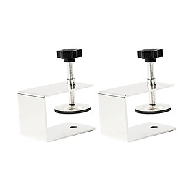 2Pcs Metal Drawer Front Clamps, with Easy Adjustment Cabinet Holder, Jig Tool, Adapter Kit, Aids, Fixing Clip, for Hardware Woodwork